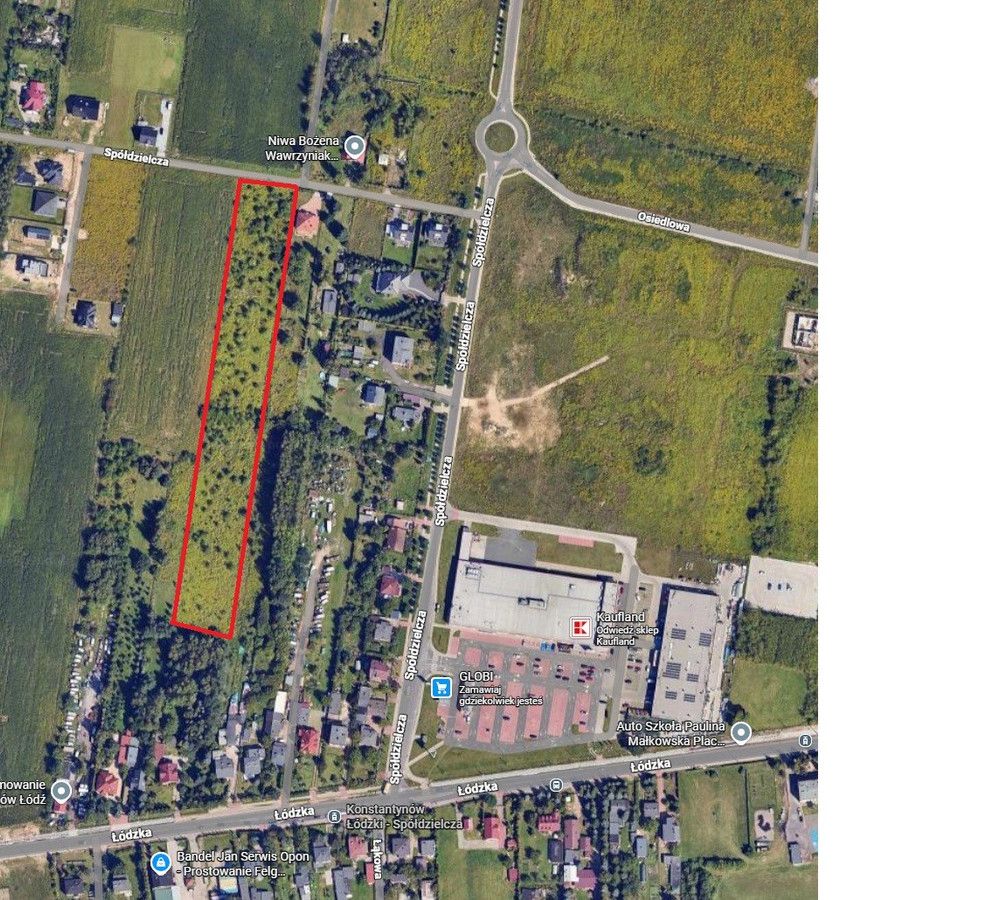 Działka inwestycyjna Konstantynów Łódzki, ul. Spółdzielcza