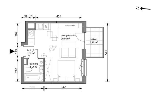 Mieszkanie 1-pokojowe Warszawa Włochy, ul. Trzcinowa. Zdjęcie 7