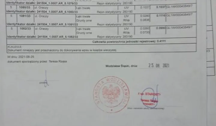 Działka budowlana Wodzisław Śląski Kokoszyce, ul. Oraczy