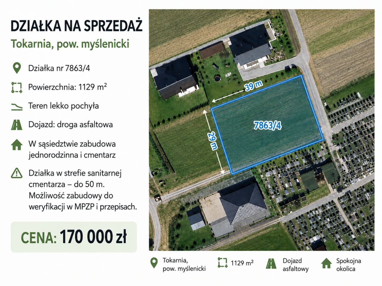 Działka inwestycyjna Tokarnia. Zdjęcie 4