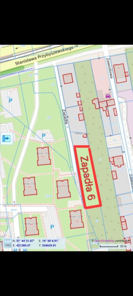 Działka budowlana Łódź Zarzew, ul. Zapadła. Zdjęcie 1