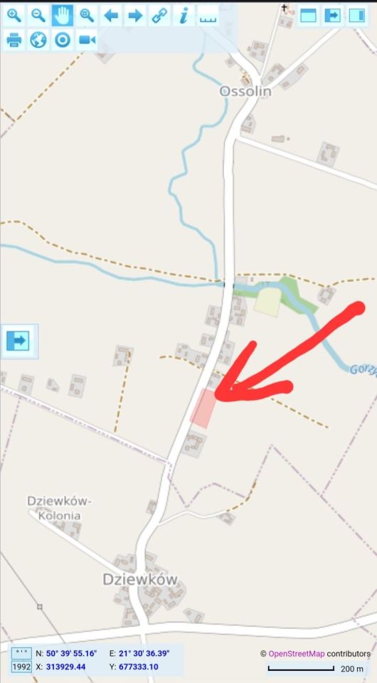 Działka rolna Ossolin