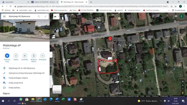 Działka budowlana Mysłowice Morgi, ul. Józefa Wybickiego. Zdjęcie 1