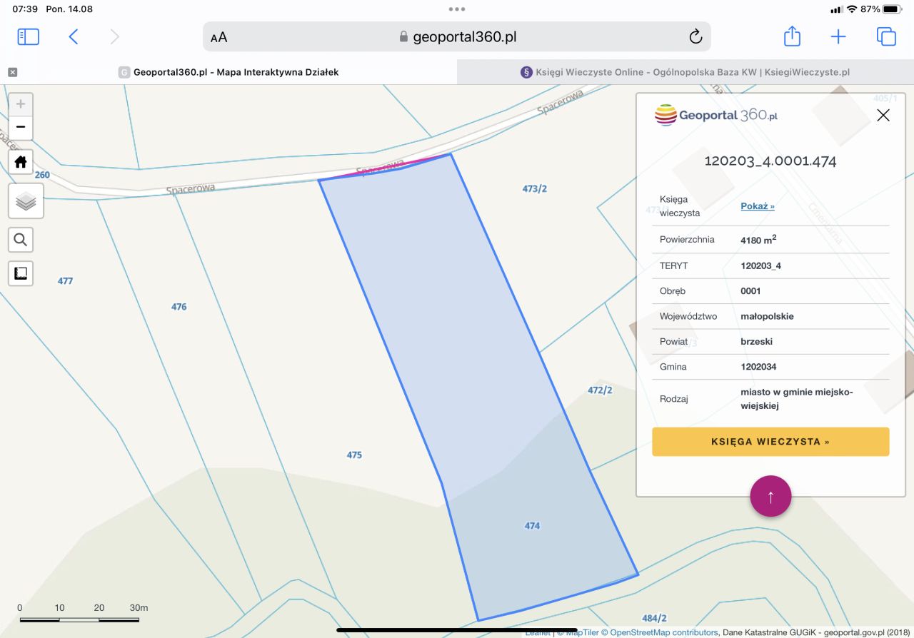 Działka rolno-budowlana Czchów Zapotocze, ul. Spacerowa. Zdjęcie 2