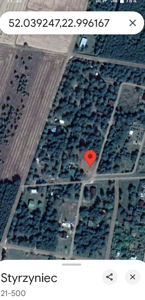 Działka rod Styrzyniec