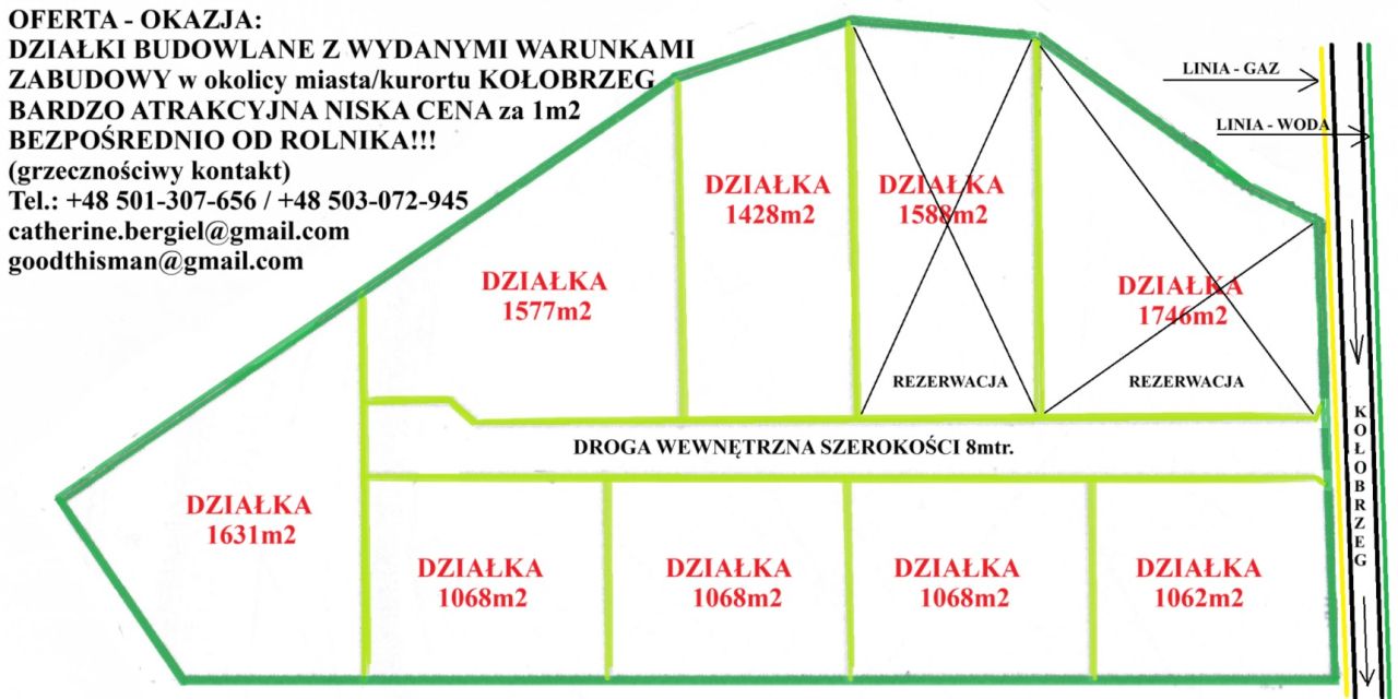 Działka budowlana Niemierze, Kołobrzeska. Zdjęcie 2