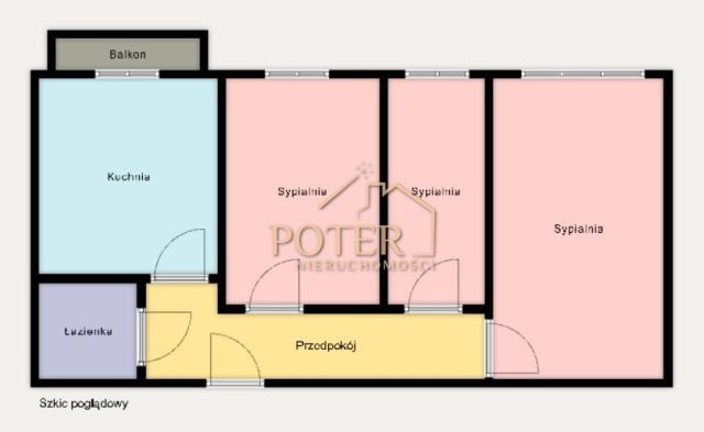 Mieszkanie 3-pokojowe Wrocław Fabryczna, ul. Chabrowa. Zdjęcie 13