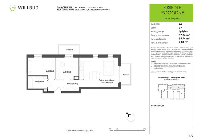 Mieszkanie 3-pokojowe Puck, ul. Pogodna. Zdjęcie 9