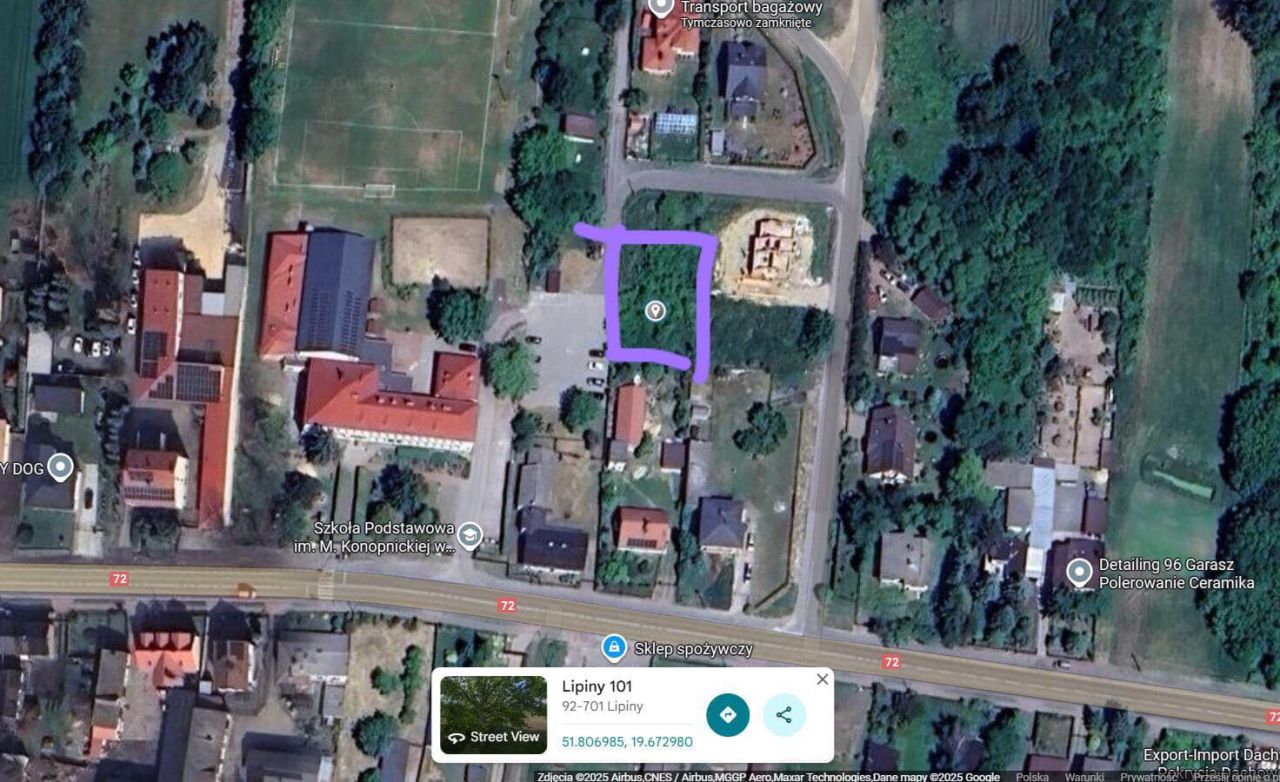 Działka budowlana Lipiny