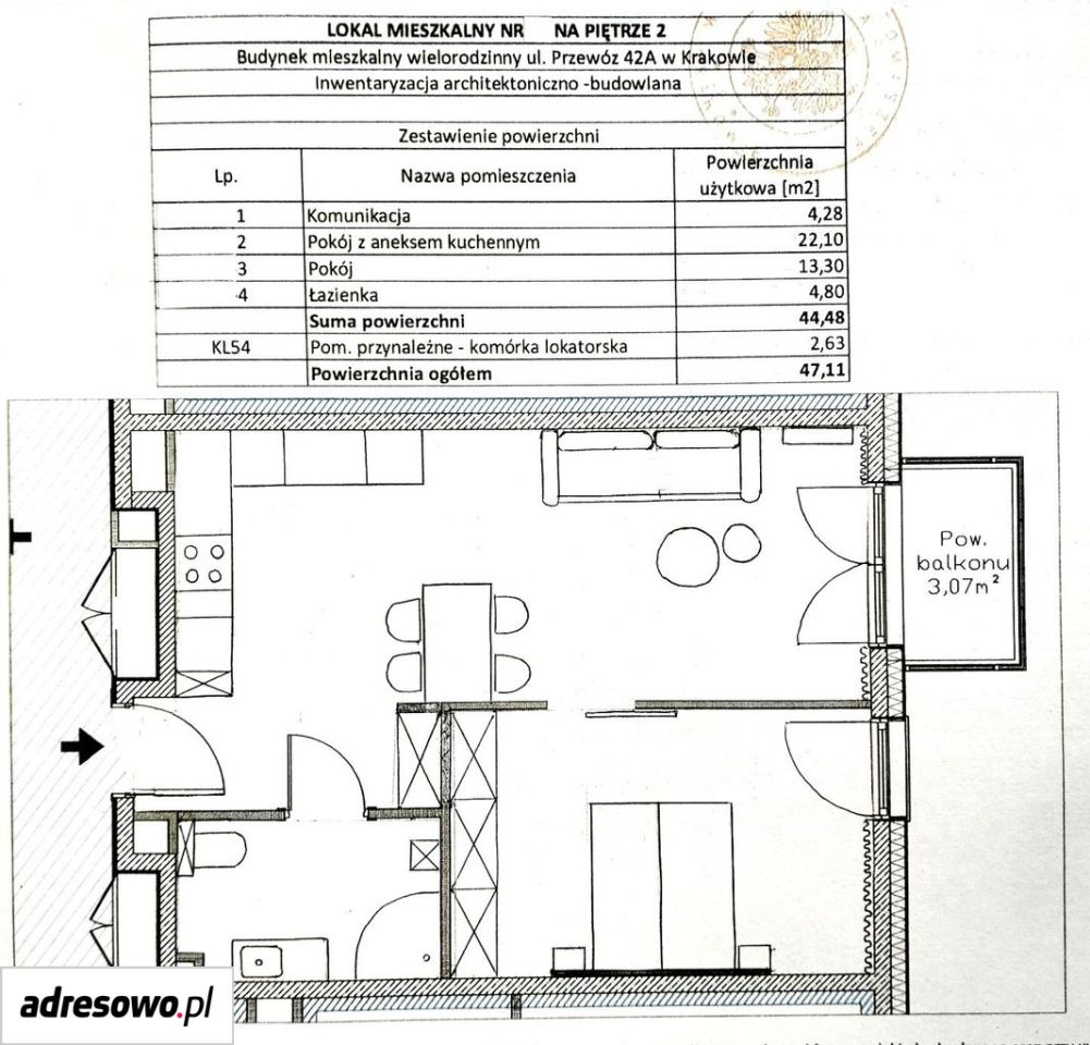 Mieszkanie 2-pokojowe Kraków Podgórze, ul. Przewóz. Zdjęcie 18