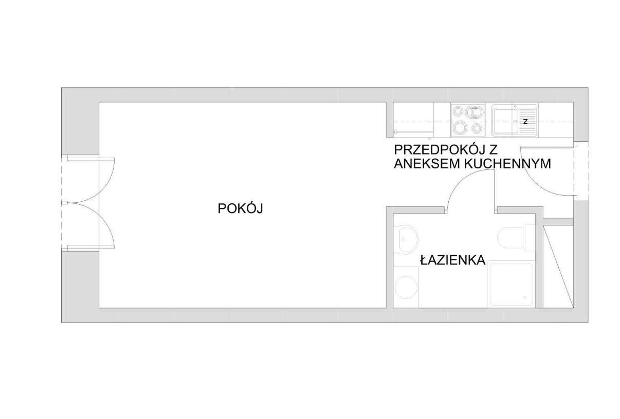 Mieszkanie 1-pokojowe Wrocław Krzyki, ul. Walońska. Zdjęcie 8