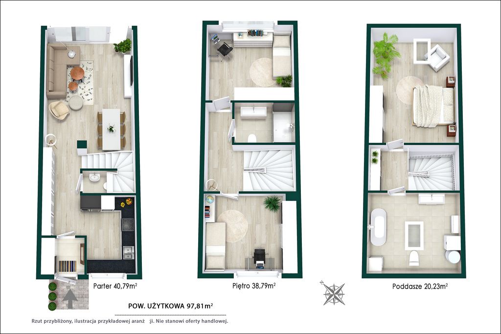 dom szeregowy, 5 pokoi Grodzisk Mazowiecki, ul. 3 Maja. Zdjęcie 35