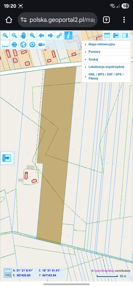 Działka rolna Chojny