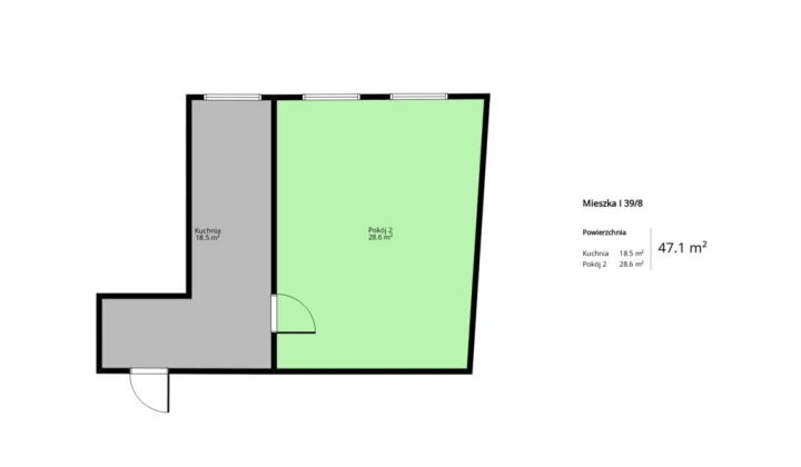 Mieszkanie 1-pokojowe Gniezno, ul. Mieszka I