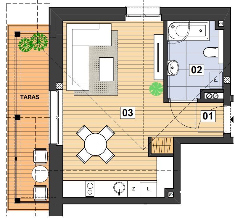 Mieszkanie 2-pokojowe Szklarska Poręba Biała Dolina. Zdjęcie 5