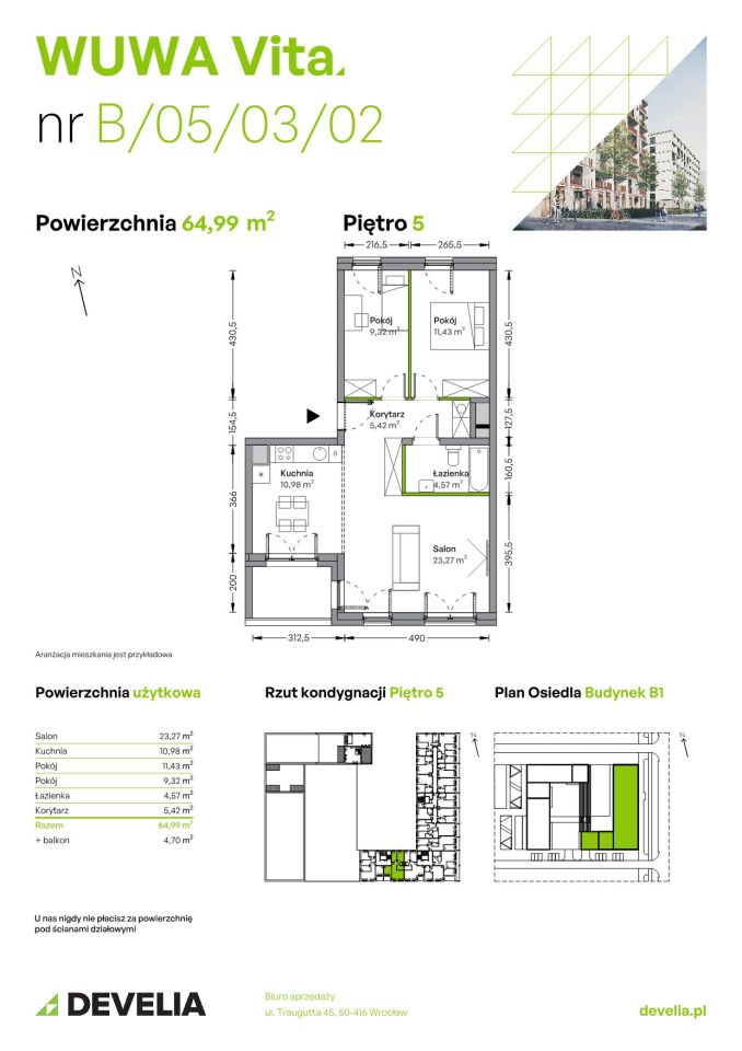 Mieszkanie 3-pokojowe Wrocław Żerniki, ul. Tadeusza Brzozy. Zdjęcie 6