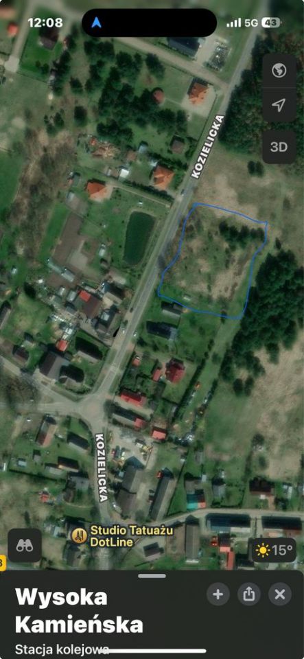 Działka budowlana Wysoka Kamieńska, ul. Kozielicka. Zdjęcie 4