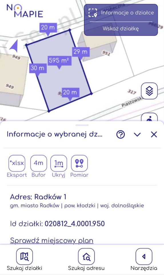 Działka budowlana Radków, ul. Słoneczna. Zdjęcie 3