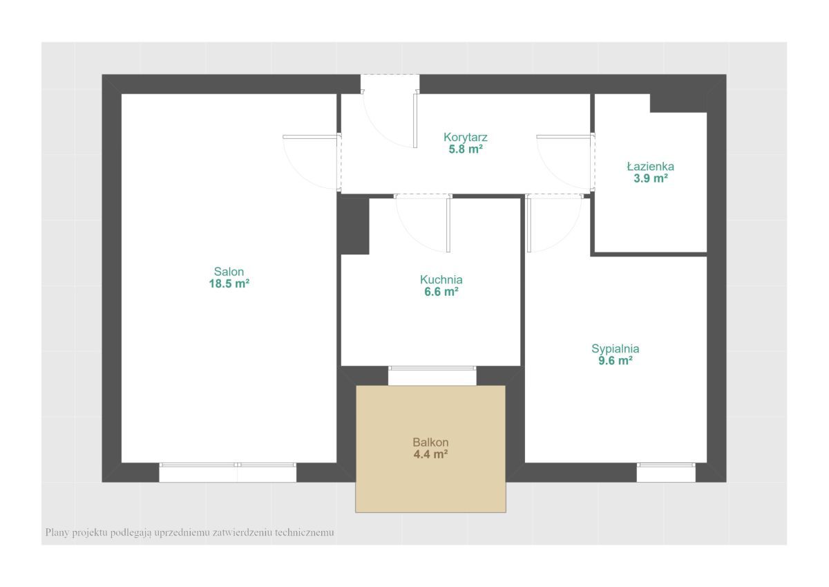Mieszkanie 2-pokojowe Poznań Nowe Miasto, ul. Milczańska. Zdjęcie 12