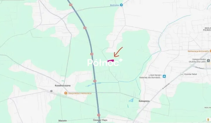 Działka budowlana Konopnica