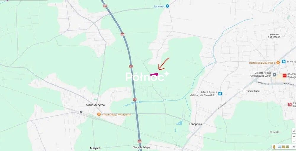 Działka budowlana Konopnica. Zdjęcie 1
