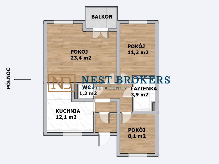 Mieszkanie 3-pokojowe Kraków Bronowice, ul. Juliusza Lea. Zdjęcie 11