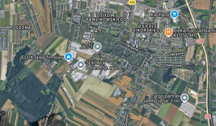 Działka budowlana Żory Osiny, ul. Józefa Rymera