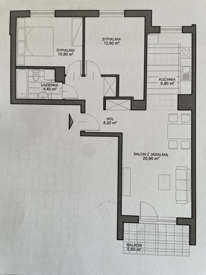 Mieszkanie 3-pokojowe Gdańsk Jasień, ul. Jabłoniowa. Zdjęcie 1