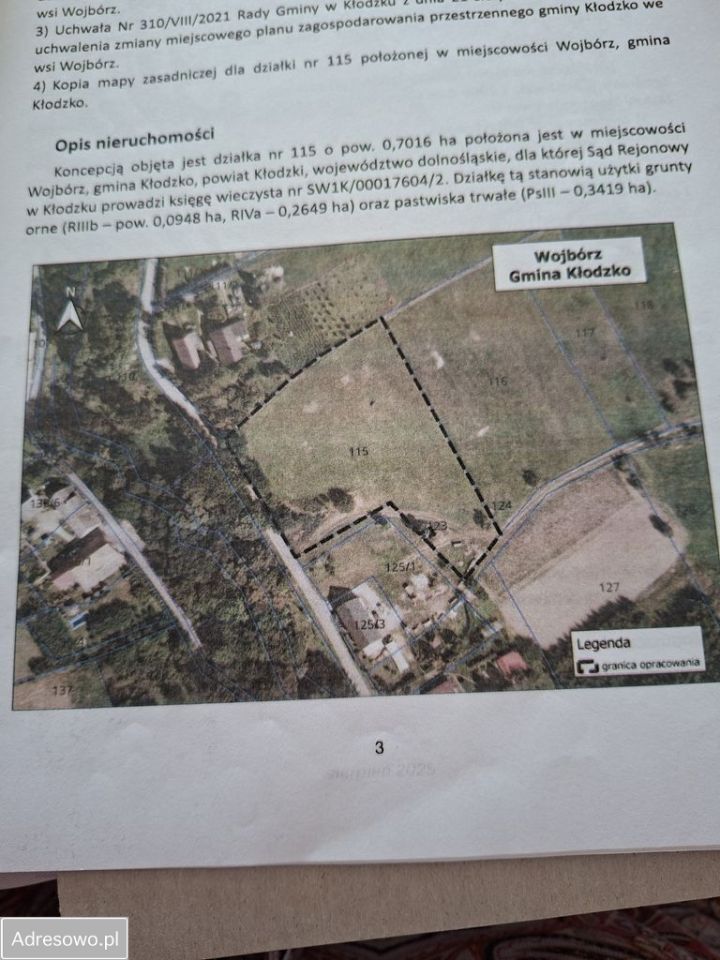 Działka budowlana Wojbórz. Zdjęcie 2