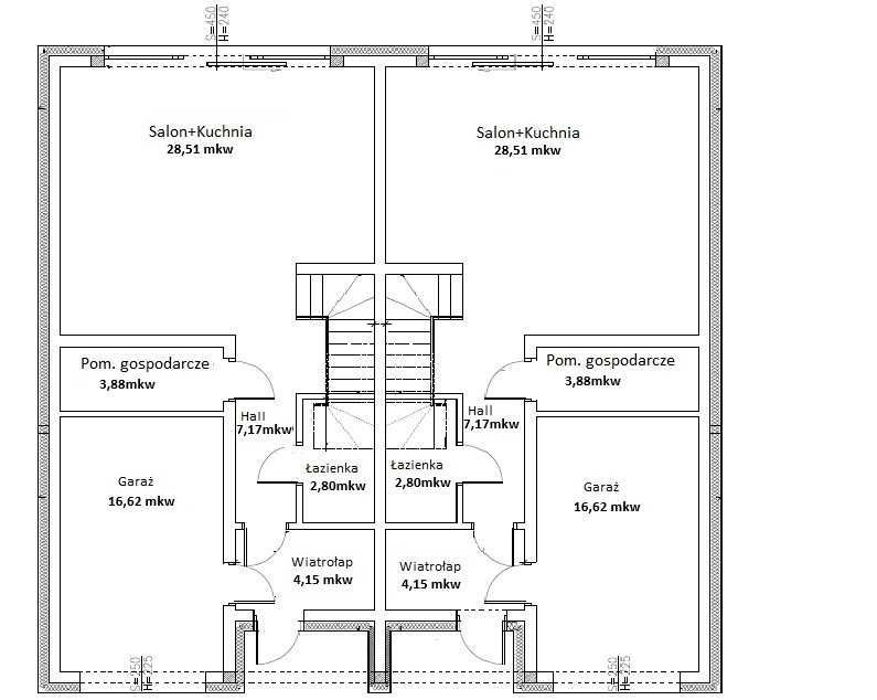 bliźniak Zielona Góra Chynów, os. Kolorowe. Zdjęcie 2