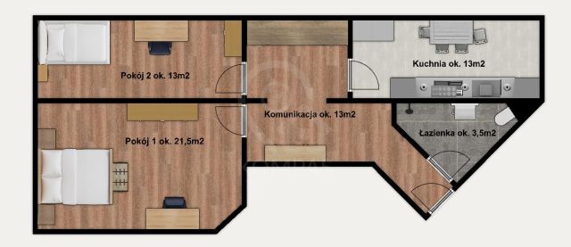 Mieszkanie 2-pokojowe Wrocław Śródmieście, pl. Powstańców Wielkopolskich. Zdjęcie 16