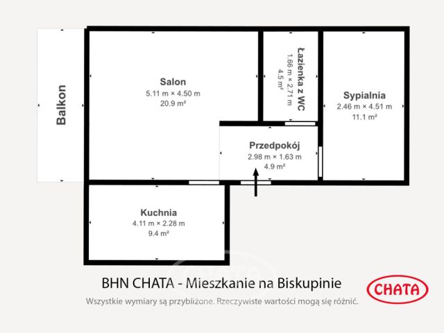 Mieszkanie 2-pokojowe Wrocław Biskupin, ul. Bernarda Belotta Canaletta. Zdjęcie 22
