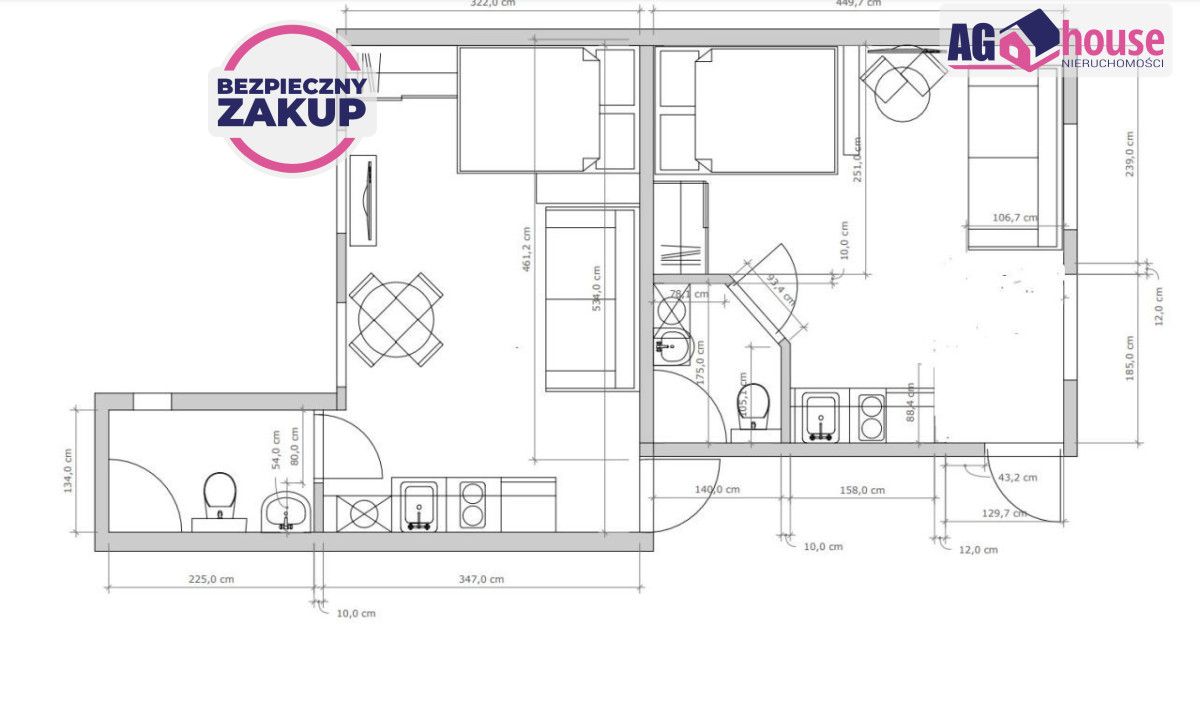 Mieszkanie 2-pokojowe Gdańsk Orunia, ul. Ukośna. Zdjęcie 5