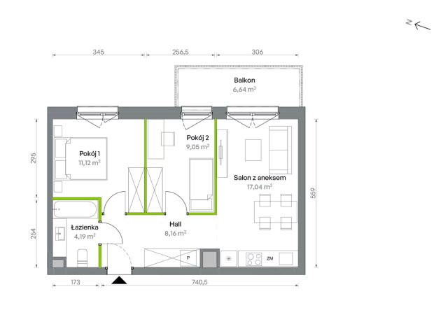 Mieszkanie 3-pokojowe Warszawa Targówek, ul. Oliwska. Zdjęcie 16