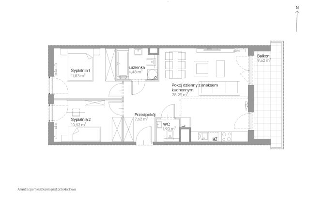 Mieszkanie 3-pokojowe Kraków Czyżyny, ul. Romana Ciesielskiego. Zdjęcie 14