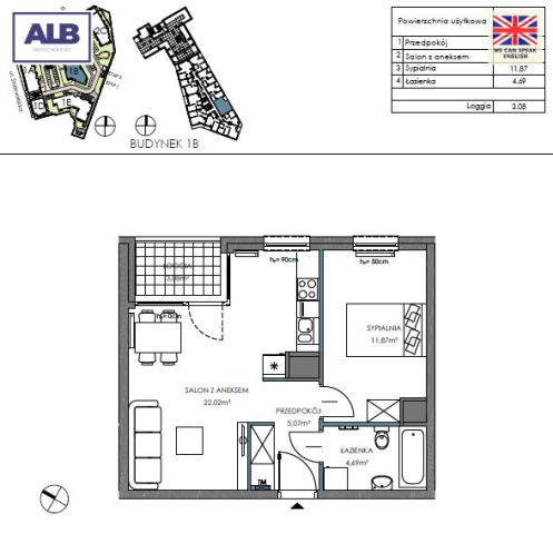 Mieszkanie 2-pokojowe Gdańsk Letnica. Zdjęcie 16