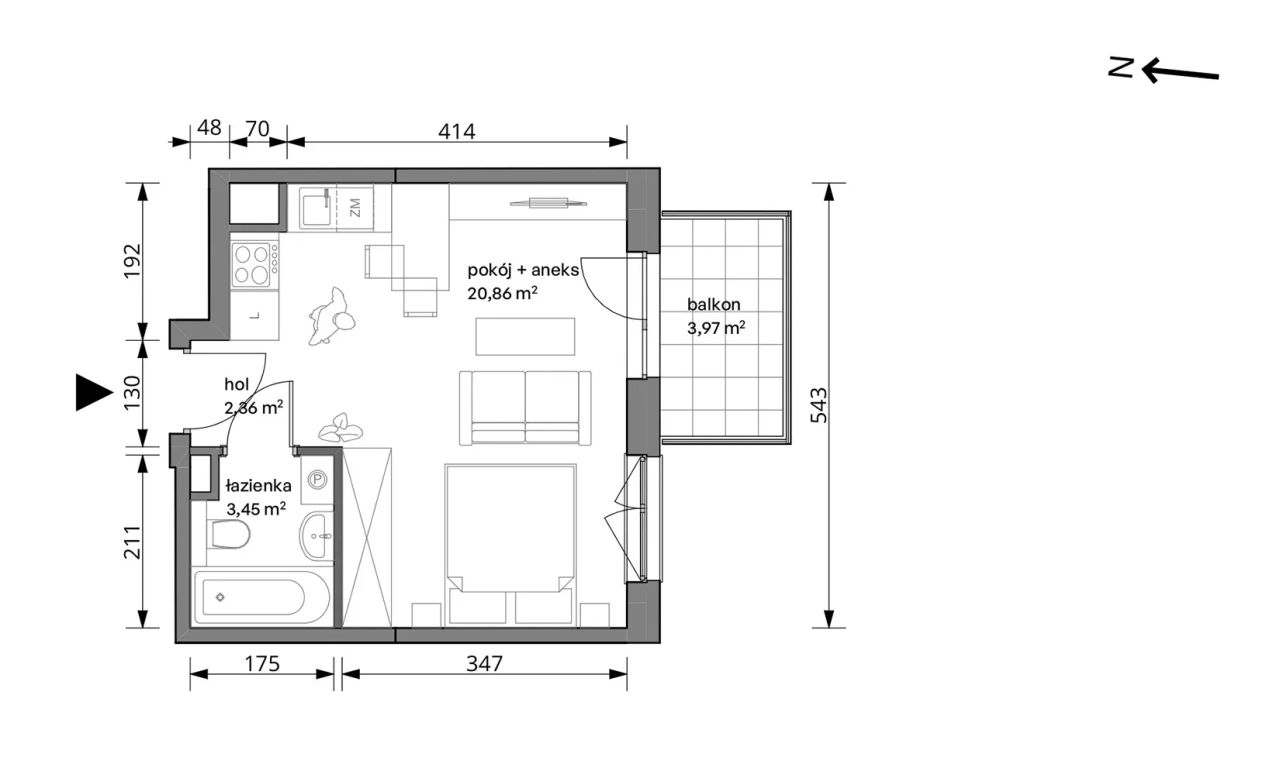 Mieszkanie 1-pokojowe Warszawa Włochy, ul. Trzcinowa. Zdjęcie 7