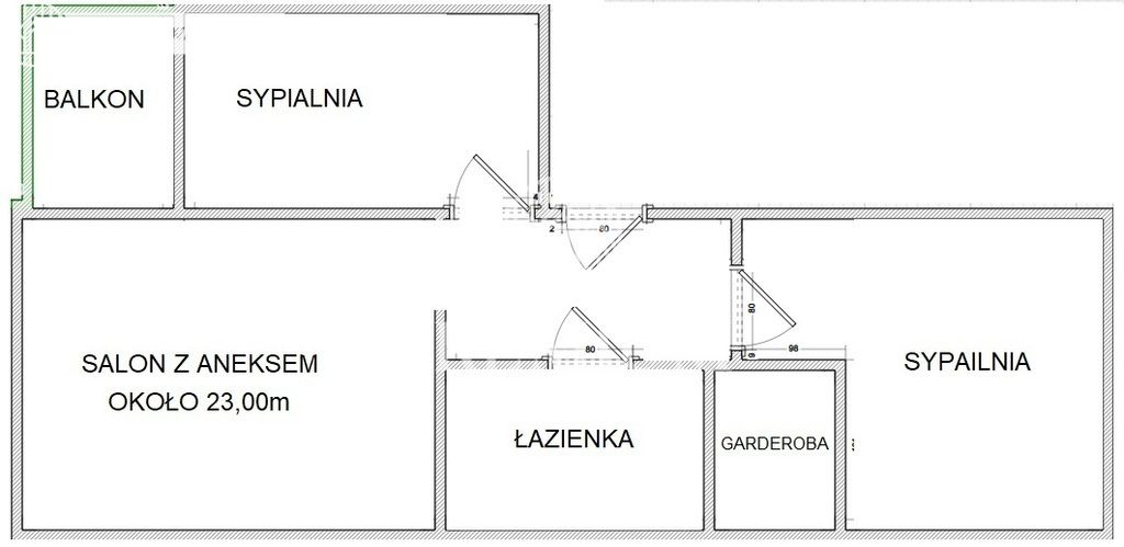 Mieszkanie 3-pokojowe Bydgoszcz Bocianowo. Zdjęcie 2