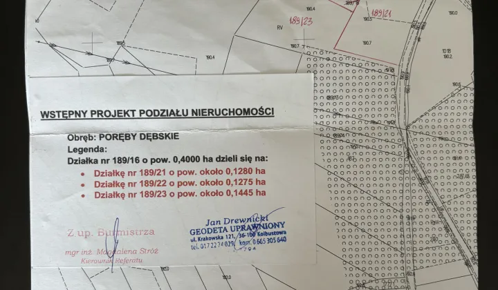 Działka budowlana Nowa Dęba Poręby Dębskie, ul. Cegielniana