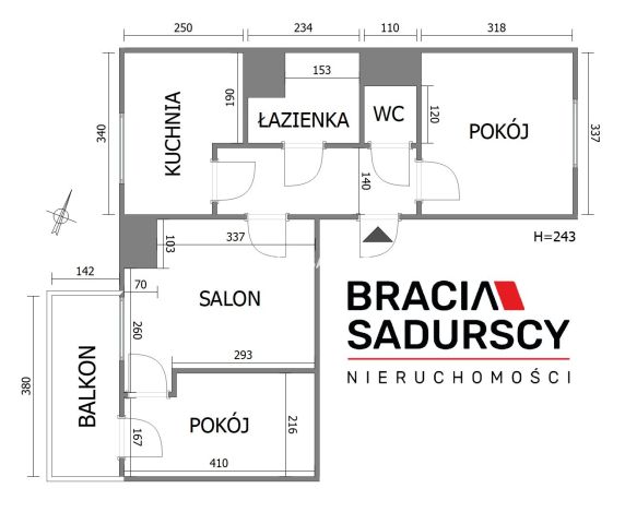 Mieszkanie 3-pokojowe Kraków, os. Bohaterów Września. Zdjęcie 23