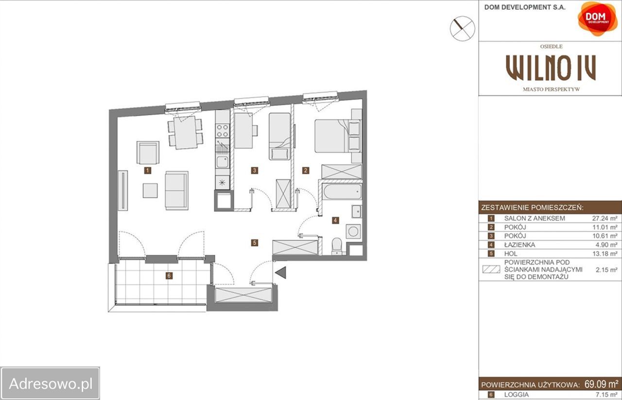 Mieszkanie 3-pokojowe Warszawa Targówek, ul. Wierna. Zdjęcie 7