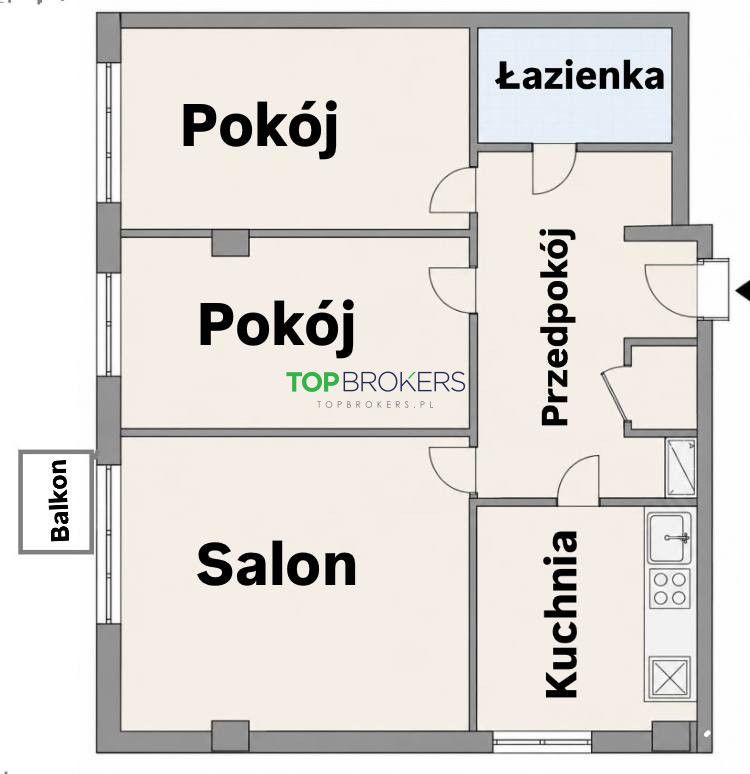 Mieszkanie 3-pokojowe Warszawa Piaski, ul. Władysława Broniewskiego. Zdjęcie 1