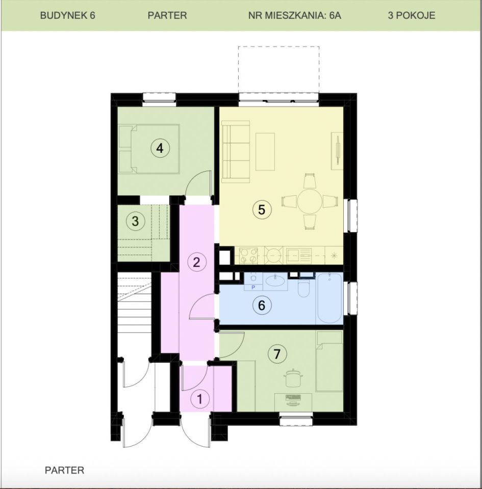 Mieszkanie 3-pokojowe Jasło, ul. Klasztorna. Zdjęcie 4