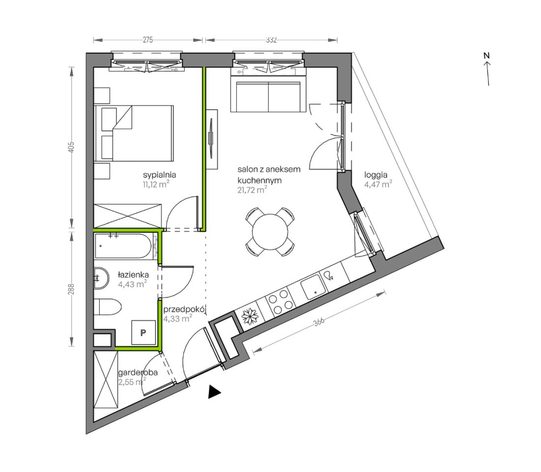 Mieszkanie 2-pokojowe Kraków Płaszów, ul. Myśliwska. Zdjęcie 25