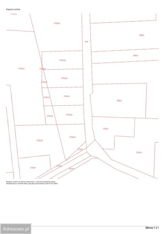 Działka budowlana Paproć, ul. Leśna. Zdjęcie 5