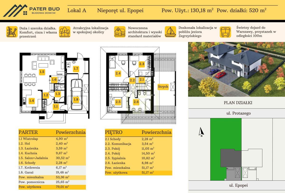 bliźniak, 4 pokoje Nieporęt, ul. Epopei. Zdjęcie 6