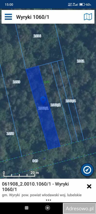 Działka leśna Wyryki. Zdjęcie 4