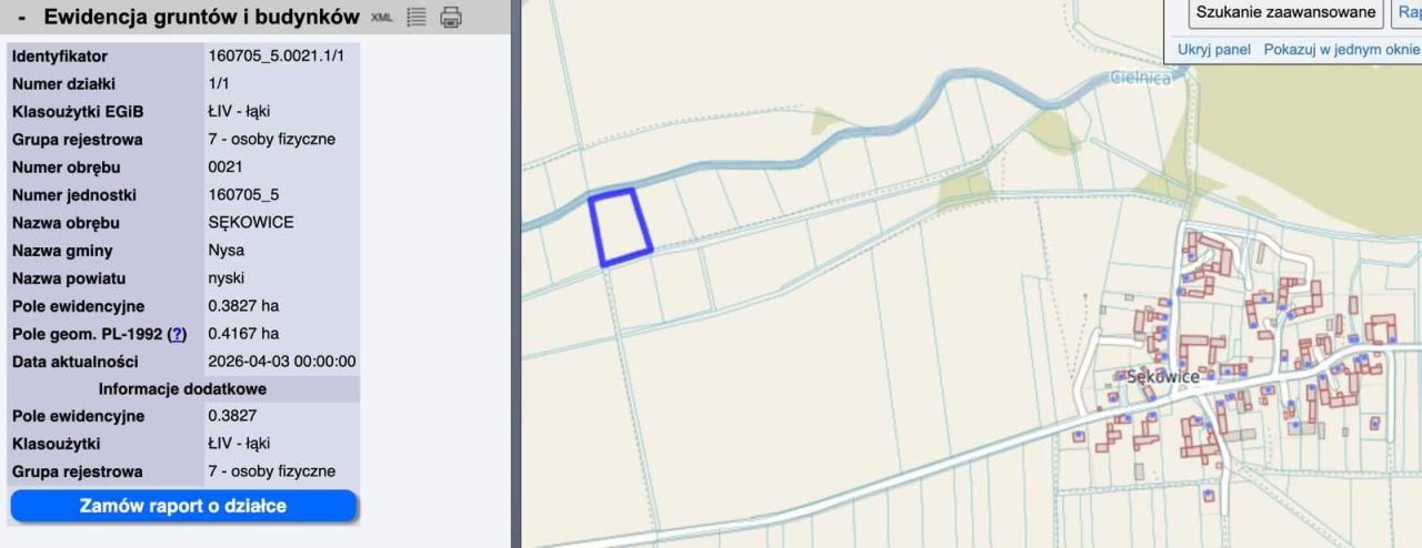 Działka rolna Sękowice. Zdjęcie 3