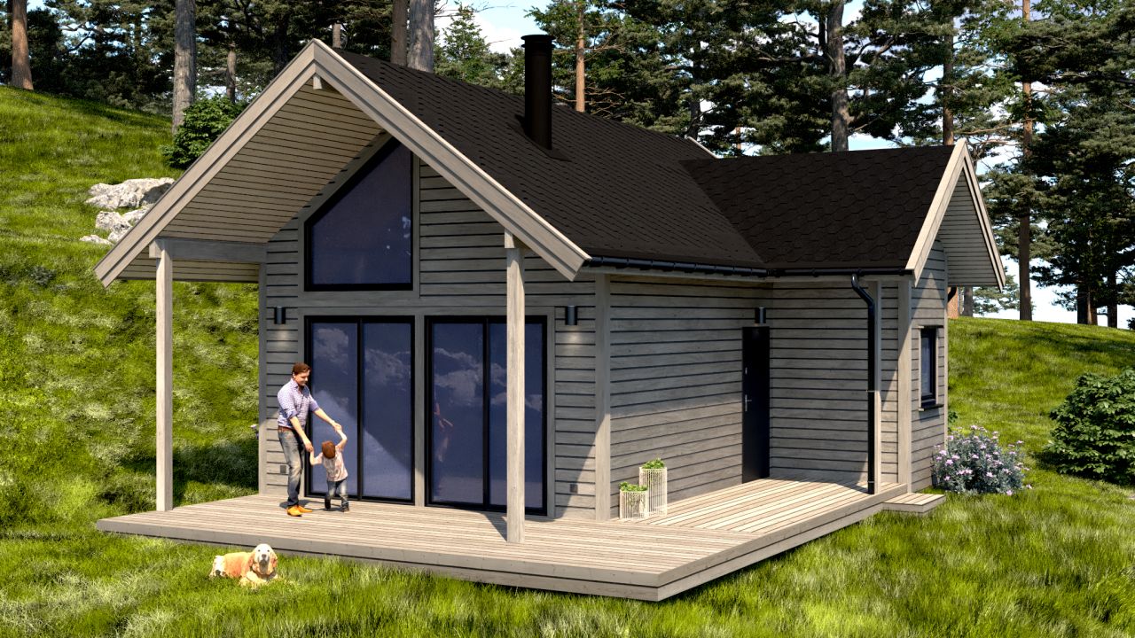 dom letniskowy, 2 pokoje Kłodowo