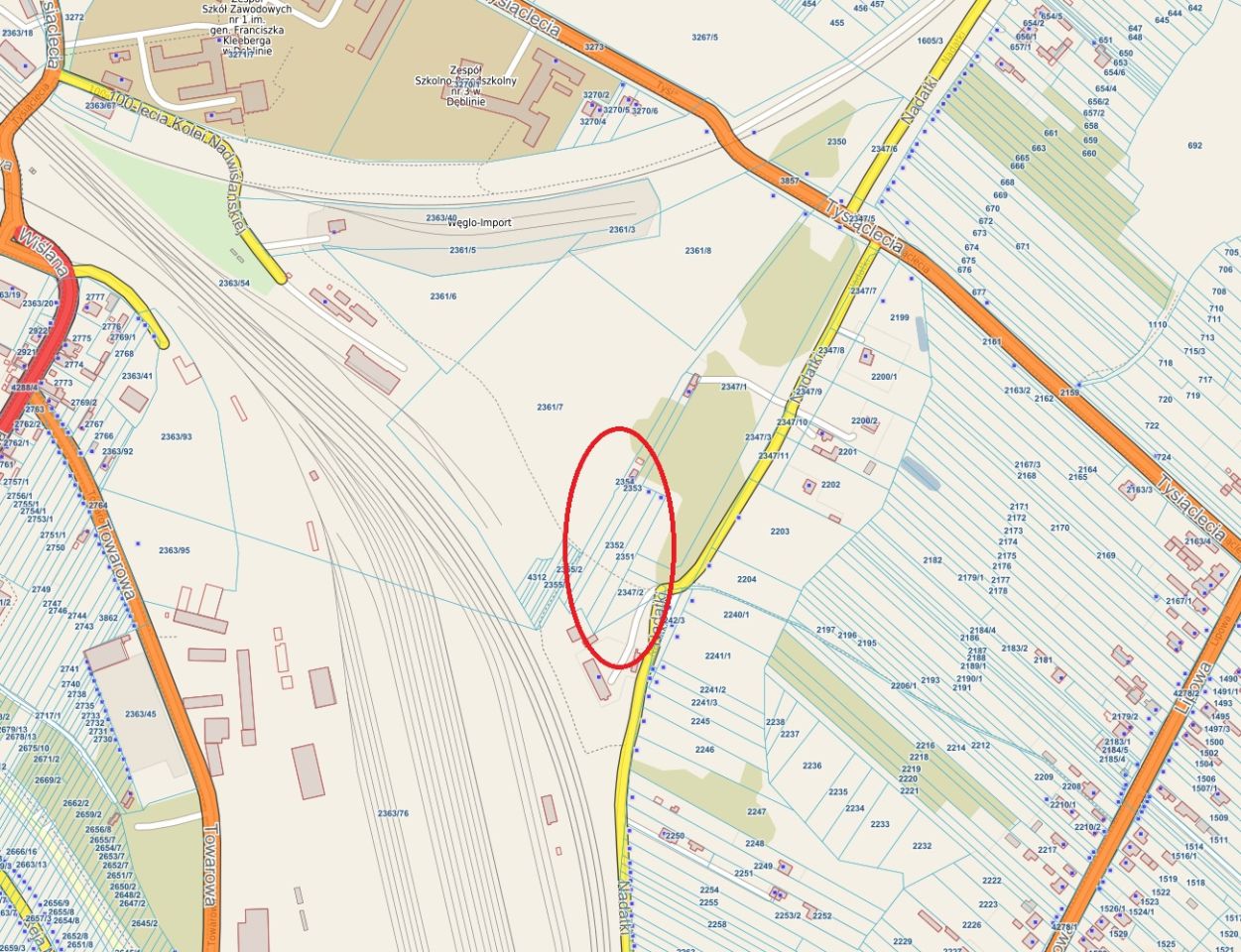 Działka inwestycyjna Dęblin Mierzwiączka, ul. Nadatki. Zdjęcie 1